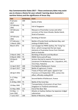 Key Commemorative Dates 2017
