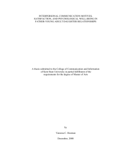 interpersonal communication motives, satisfaction, and