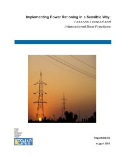 Implementing Power Rationing in a Sensible Way: Lessons Learned