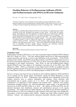 Partition Behavior of Perfluorooctane Sulfonate (PFOS)