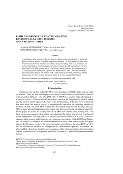 limit theorems for continuous-time random walks