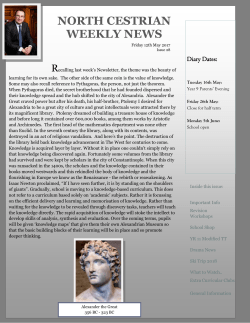 north cestrian weekly news