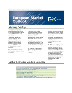 Morning Briefing Global Economic Trading Calendar