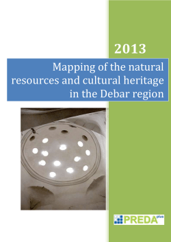 Mapping of the natural resources and cultural heritage in the Debar