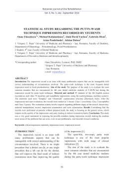 statistical study regarding the putty
