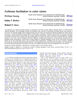 Collinear facilitation in color vision