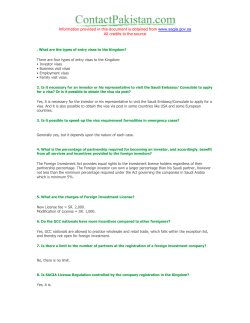Information provided in this document is obtained from www.sagia