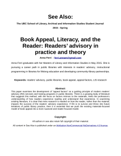 See Also: Book Appeal, Literacy, and the Reader