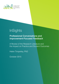InSights - Australian Institute for Teaching and School Leadership