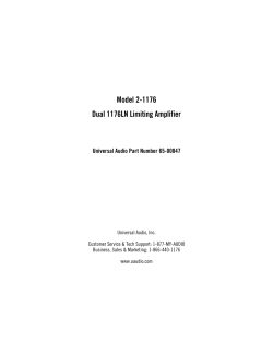 Model 2-1176 Dual 1176LN Limiting Amplifier