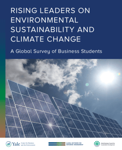 rising leaders on environmental sustainability and climate change