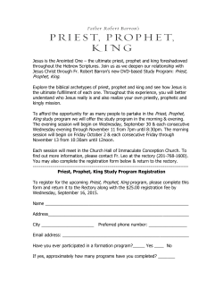 Jesus is the Anointed One &ndash; the ultimate priest, prophet and king