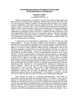 A Postmodern Basis for Narrative Realism in Philosophical