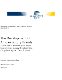 The Development of African Luxury Brands