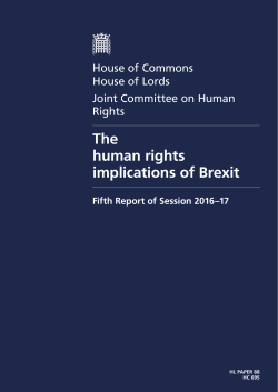 The human rights implications of Brexit
