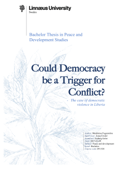 Could Democracy be a Trigger for Conflict?