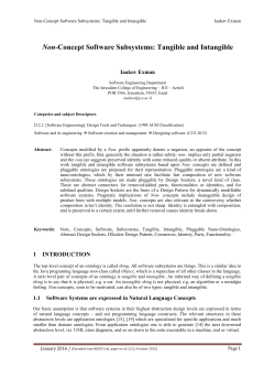Non-Concept Software Subsystems: Tangible and Intangible