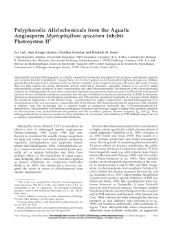 Polyphenolic Allelochemicals from the Aquatic