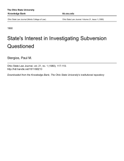 State`s Interest in Investigating Subversion Questioned