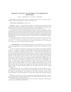 periodic wavelet transforms and periodicity detection