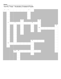 Terrific Trees &ndash; Vocabulary Crossword Puzzle