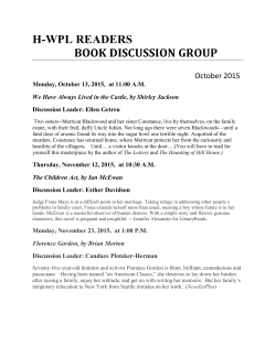 H-WPL READERS BOOK DISCUSSION GROUP