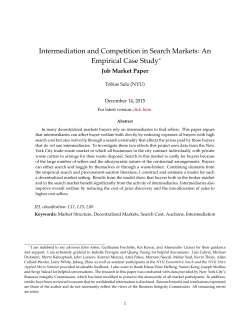 Intermediation and Competition in Search Markets: An Empirical