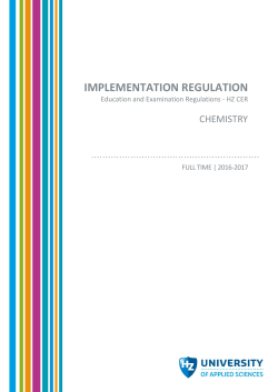 implementation regulation - HZ University of Applied Sciences