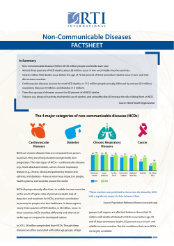 Fact Sheet on NCDs