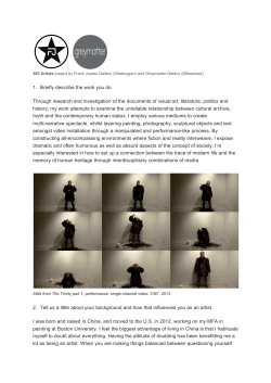 1. Briefly describe the work you do. Through research and