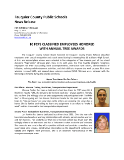 with photos - Fauquier County Public Schools