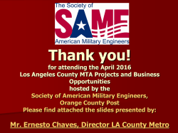 Metro Highway Program S.A.M.E OC Presentation