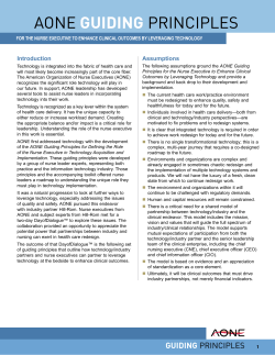 AONE GUIDING PriNciPlEs