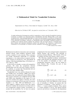 A Mathematical Model for Neanderthal Extinction