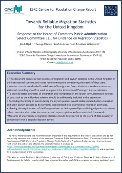 Towards Reliable Migration Statistics for the United Kingdom