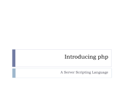 Introducing php