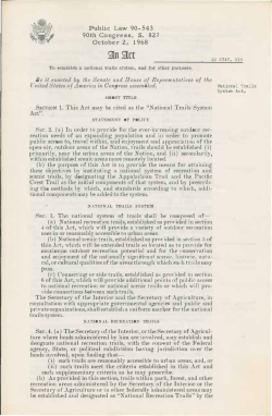 National Trails System Act, 1968