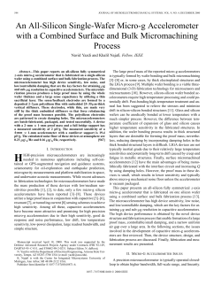An all-silicon single-wafer micro-g accelerometer