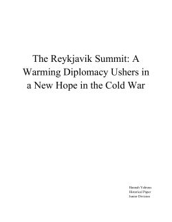The Reykjavik Summit - Ohio History Connection