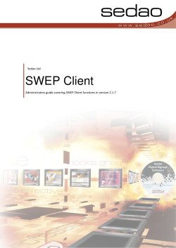 SWEP User Manual - Sedao Digital Signage