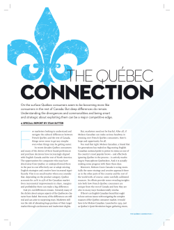 THE QU&Eacute;BEC Connection