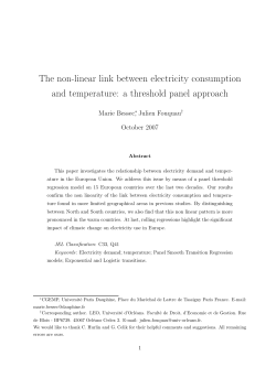 The non-linear link between electricity consumption and temperature