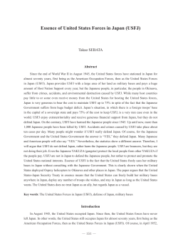 Essence of United States Forces in Japan (USFJ)