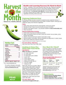 PEAS Nutrition Facts