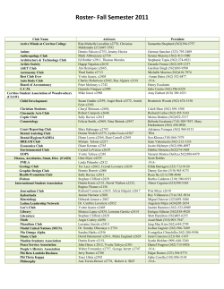 Roster- Fall Semester 2011 - CMS