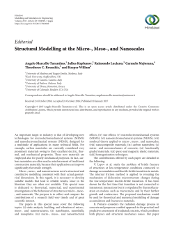 Editorial Structural Modelling at the Micro-, Meso-, and