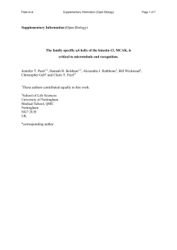 Supplementary Information (Open Biology) The family specific &alpha;4