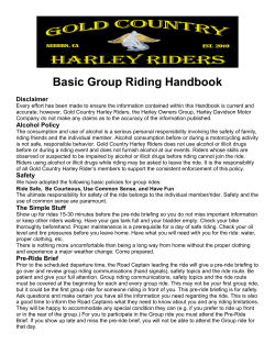 Safety Handbook - Gold Country Harley Riders