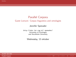 Parallel Corpora