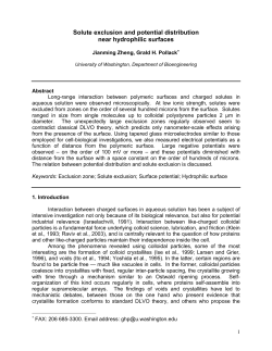 Solute exclusion and potential distribution near hydrophilic surfaces